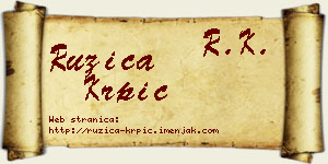 Ružica Krpić vizit kartica
